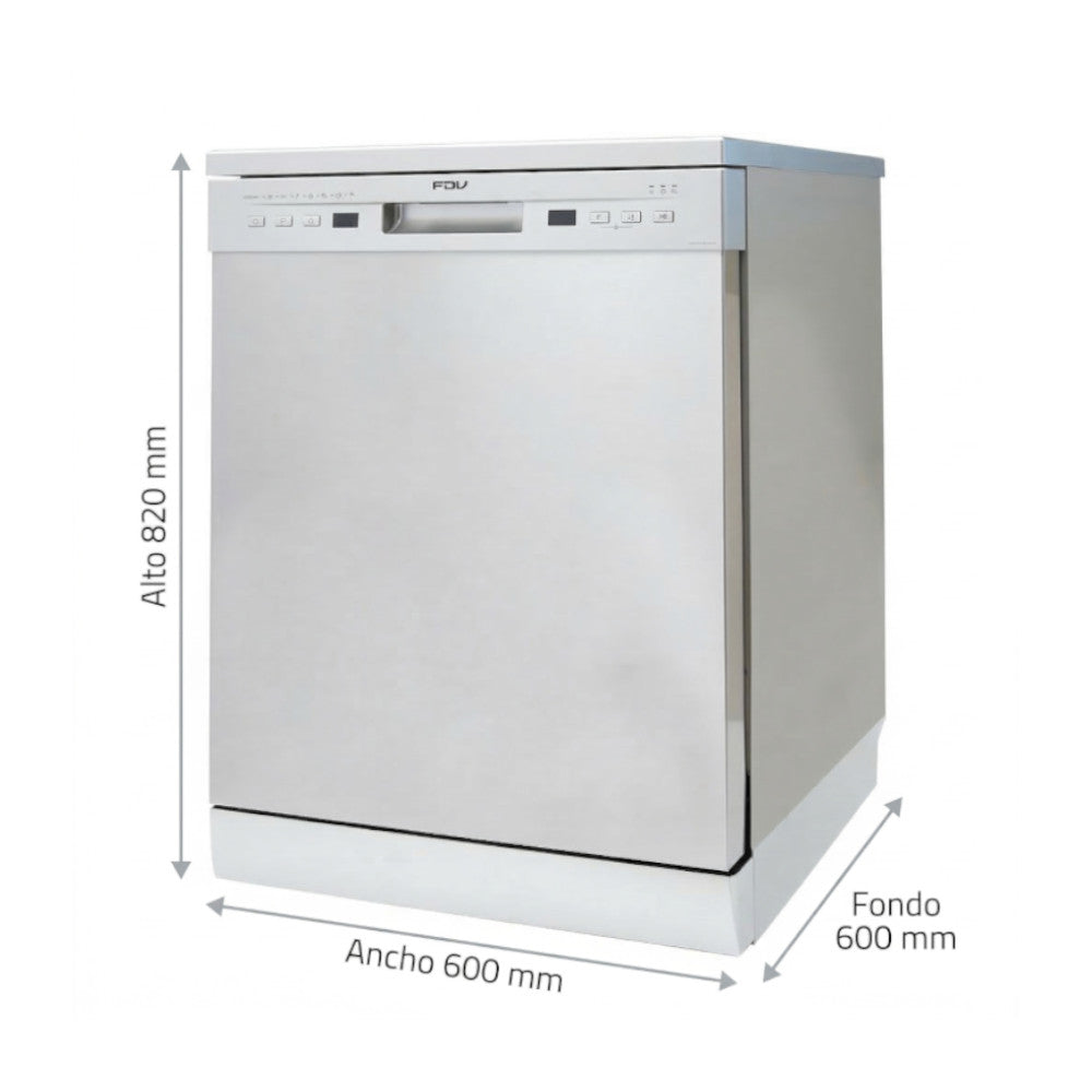 Lavavajillas Active  Silver 12 Cubiertos Free Standing FDV