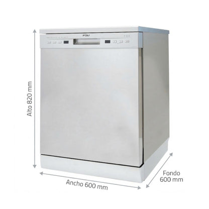 Lavavajillas Active  Silver 12 Cubiertos Free Standing FDV