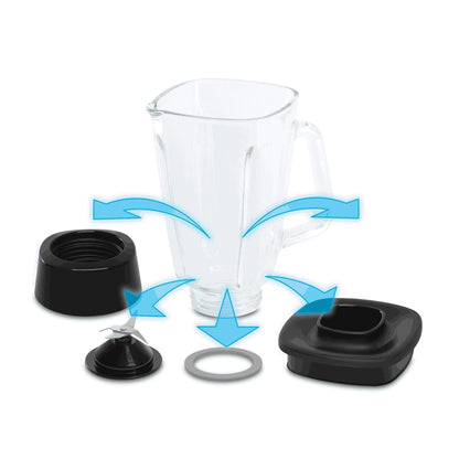 Licuadora Optimix Negro 2V 500W Moulinex4#Negro