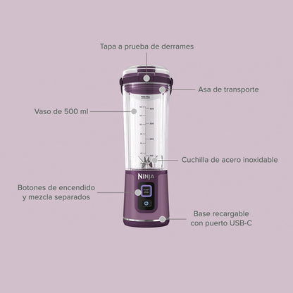 Licuadora Portátil Blast Passion Fruit Ninja6#Morado