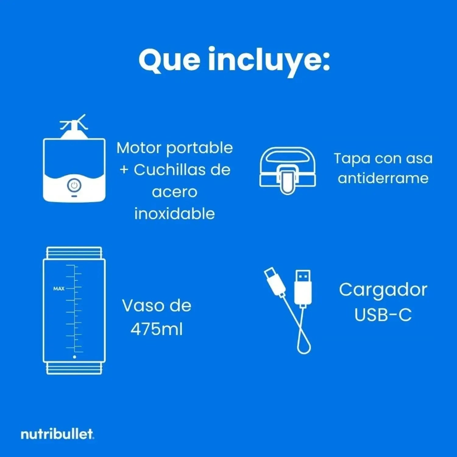 Licuadora Portatil Portable Blender Nutribullet9#Sin color