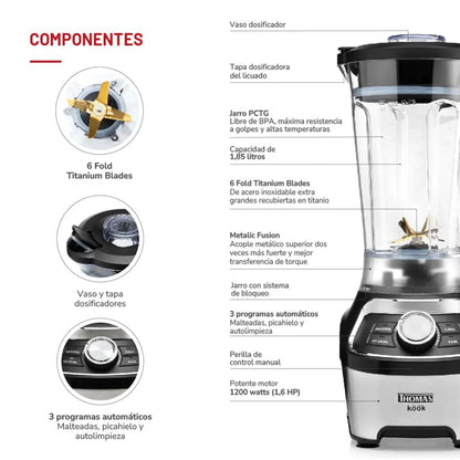 Licuadora TH-790D Thomas8#Negro