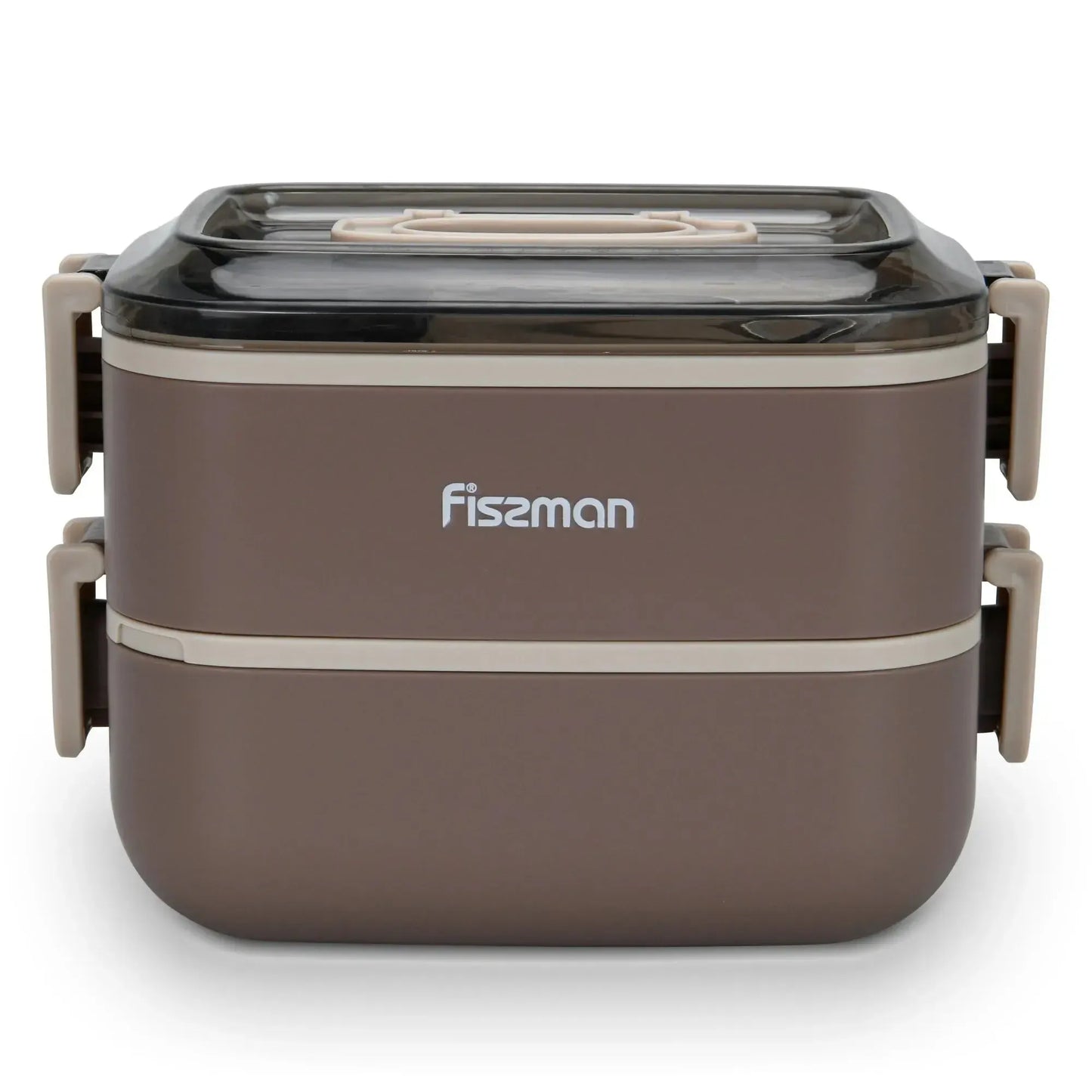 Lonchera Premium Tupper Doble 1800ml 20x12x14cm Café Fissman6#undefined