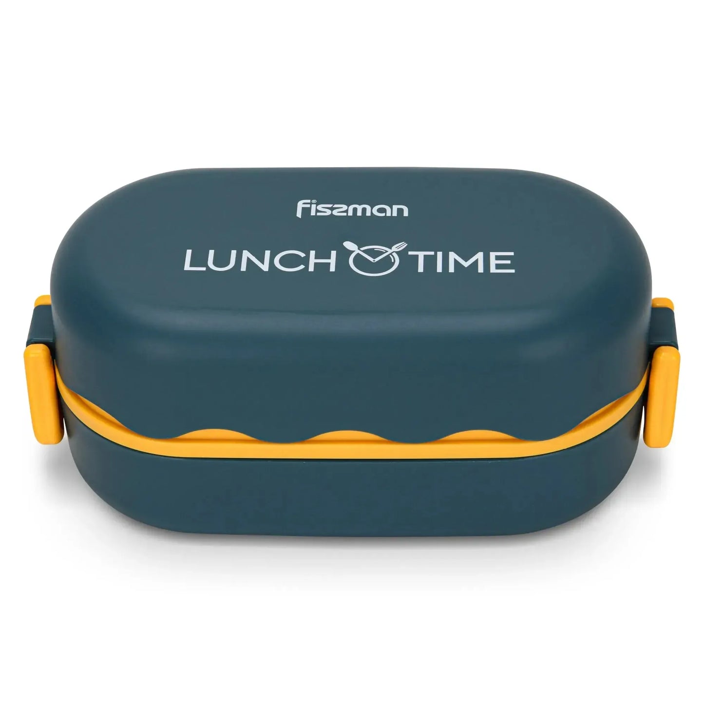 Lonchera Tupper Doble 800ml 19x9x8.7cm Azul Fissman5#undefined