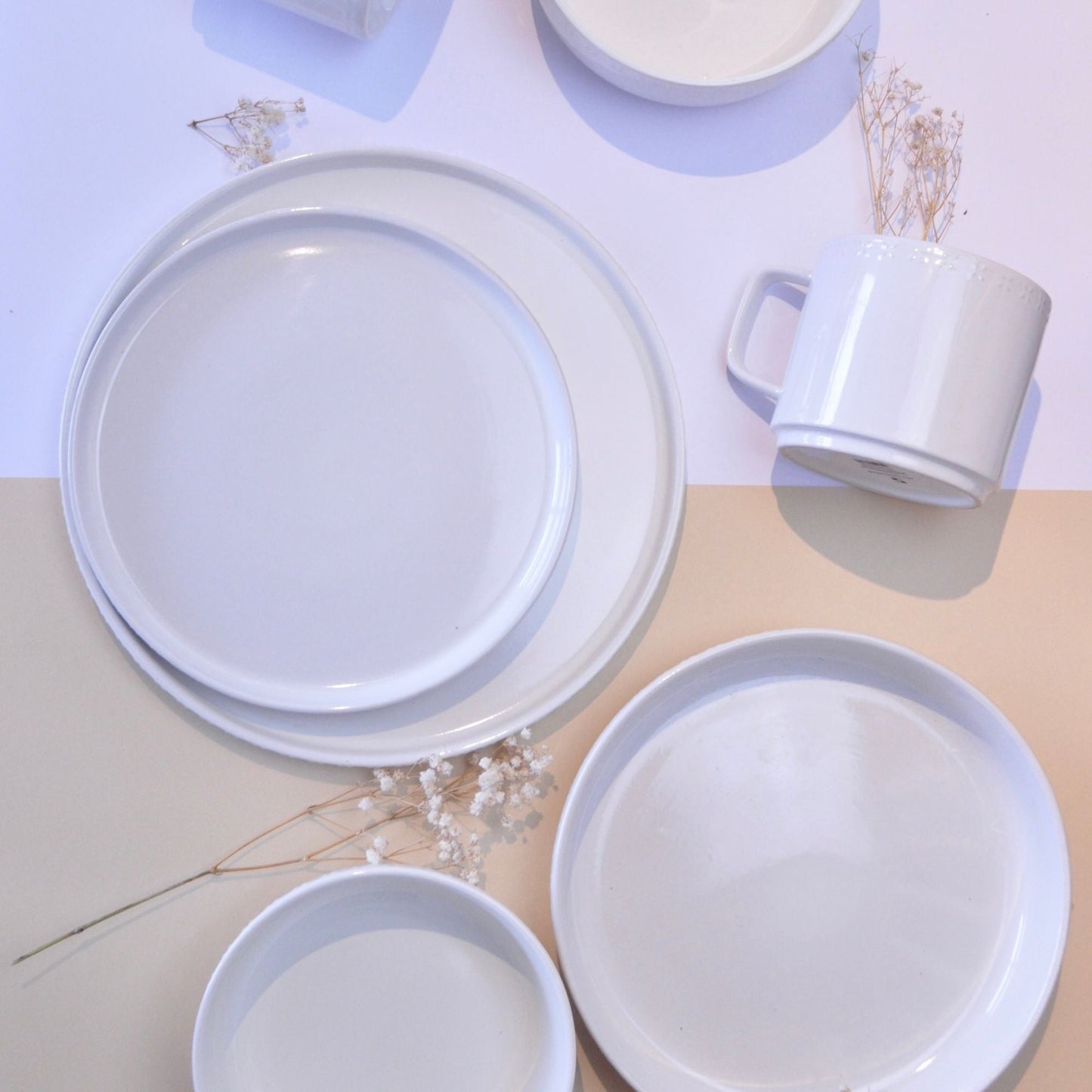 Juego de Loza 20 piezas Vajilla Cerámica Manhattan Decoexpress2#Blanco