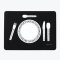 Mantel individual Design Letters2#Negro