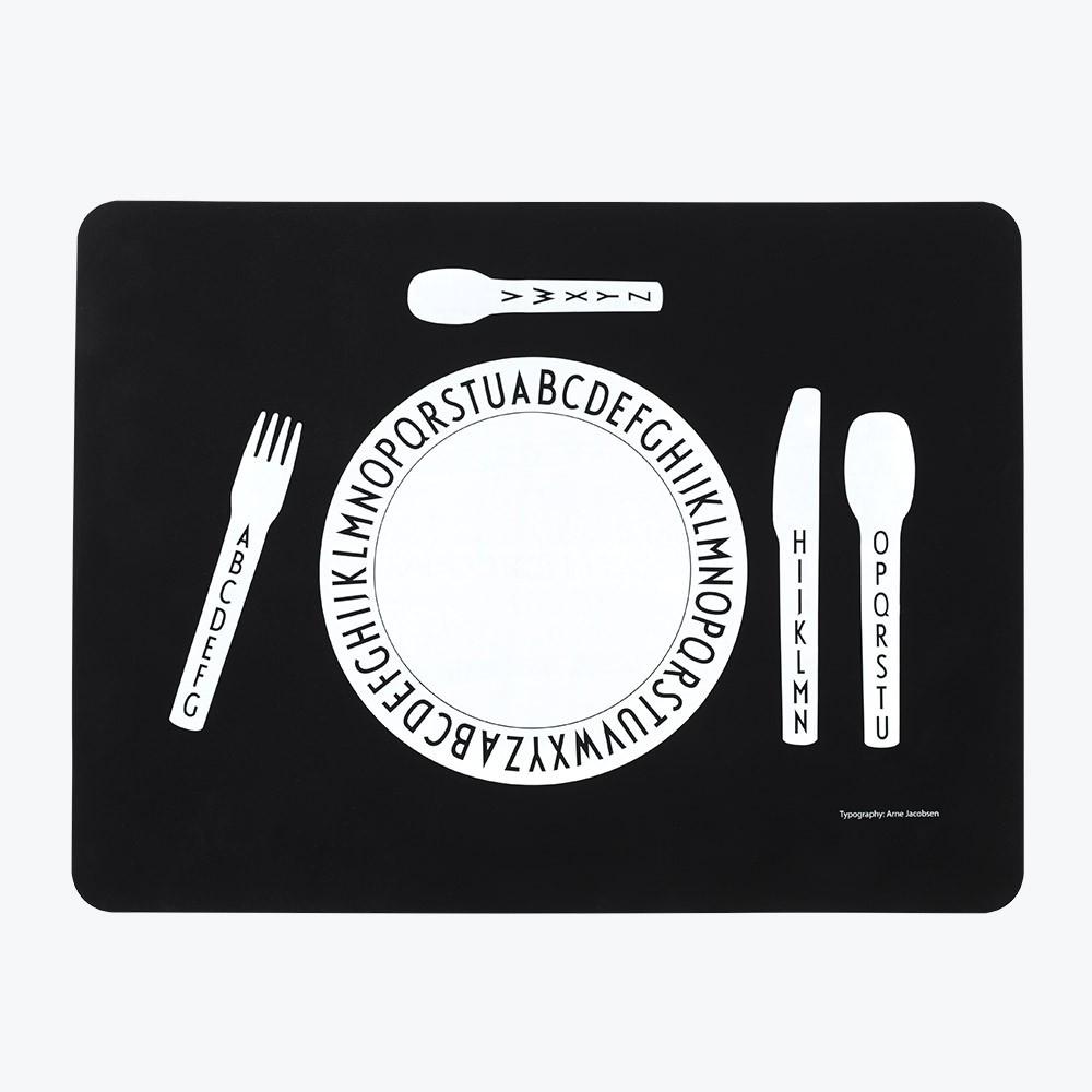 Mantel individual Design Letters2#Negro