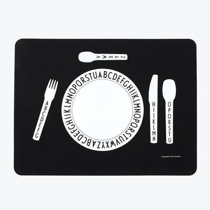 Mantel individual Design Letters2#Negro