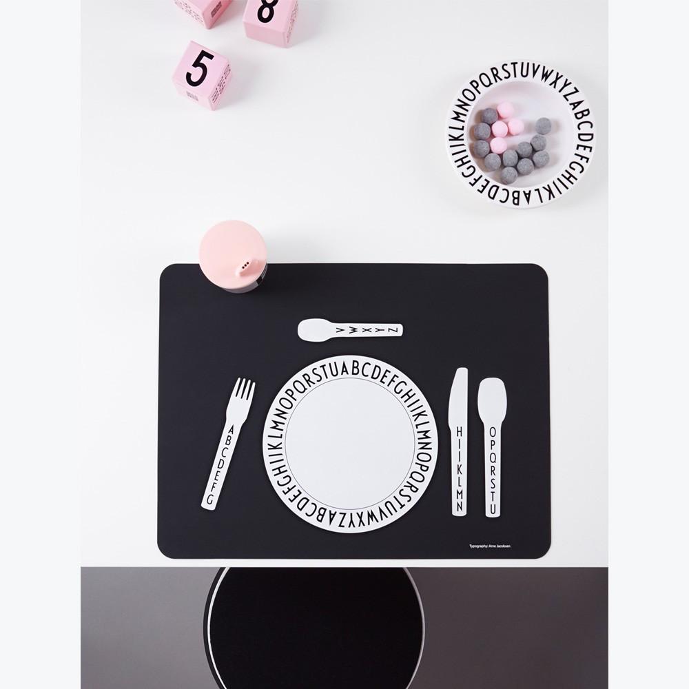 Mantel individual Design Letters1#Negro