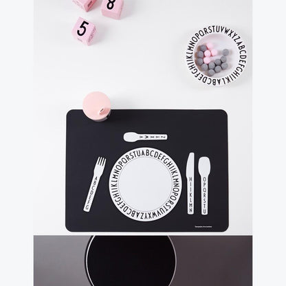 Mantel individual Design Letters1#Negro
