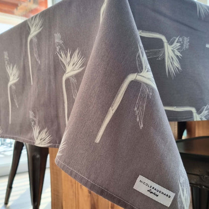 Mantel Niara 260 x 150 Cm Nicole Pauchard Diseños3#Gris / Gris