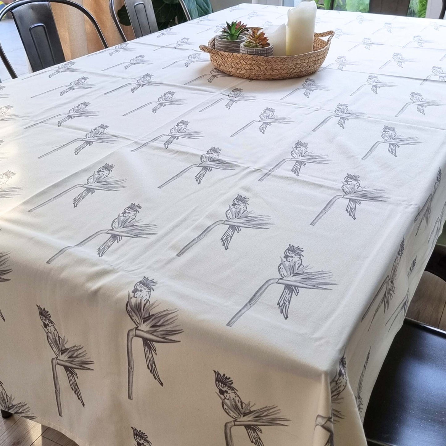 Mantel Niara 260 x 150 Cm Nicole Pauchard Diseños1#Beige / Beige