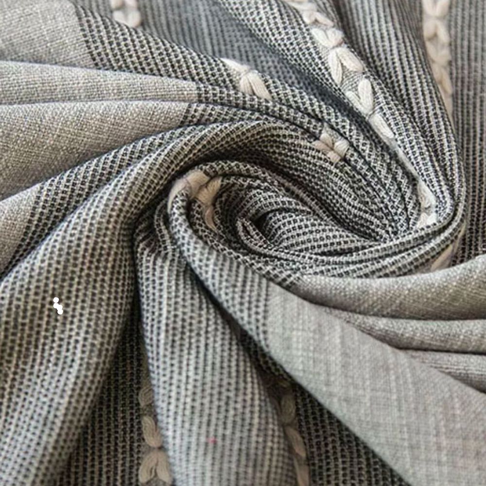 Mantel Rectangular Bordado Paz 140 cm x 220 cm Bohemik4#Gris|blanco