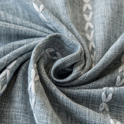 Mantel Rectangular Bordado Pilar 140 cm x 220 cm lino Bohemik4#Gris