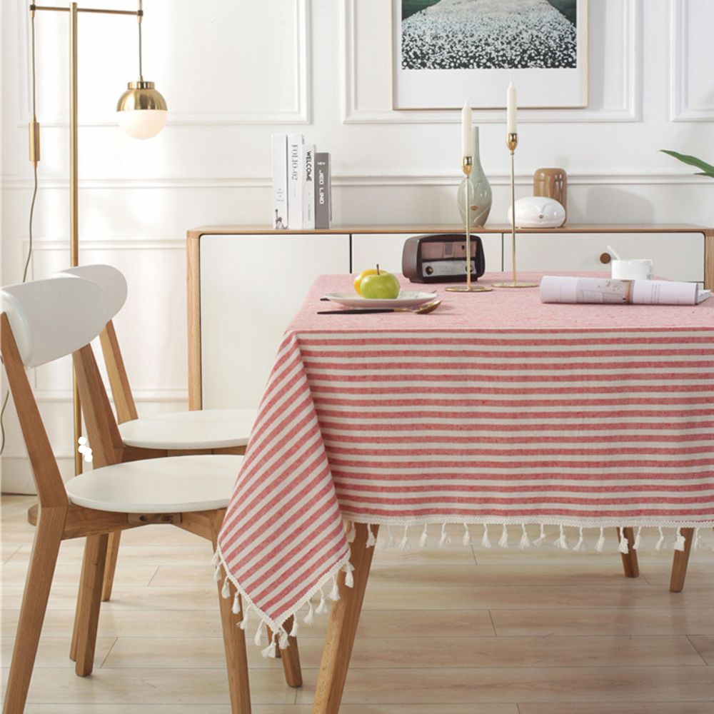 Mantel Rectangular Estampado Pamela 140 cm x 200 cm Bohemik2#Rojo|beige
