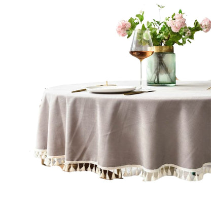 Mantel Redondo Gris 220 cm Bohemik5#Gris