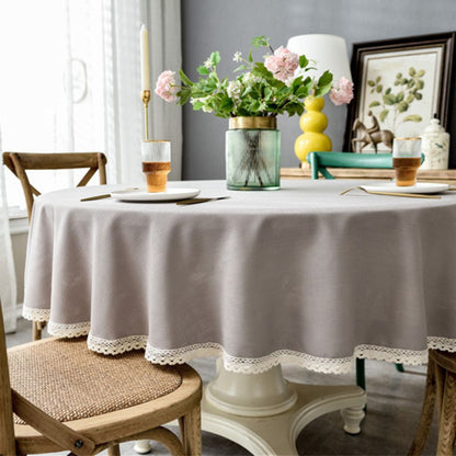 Mantel Redondo Gris 220 cm Bohemik1#Gris