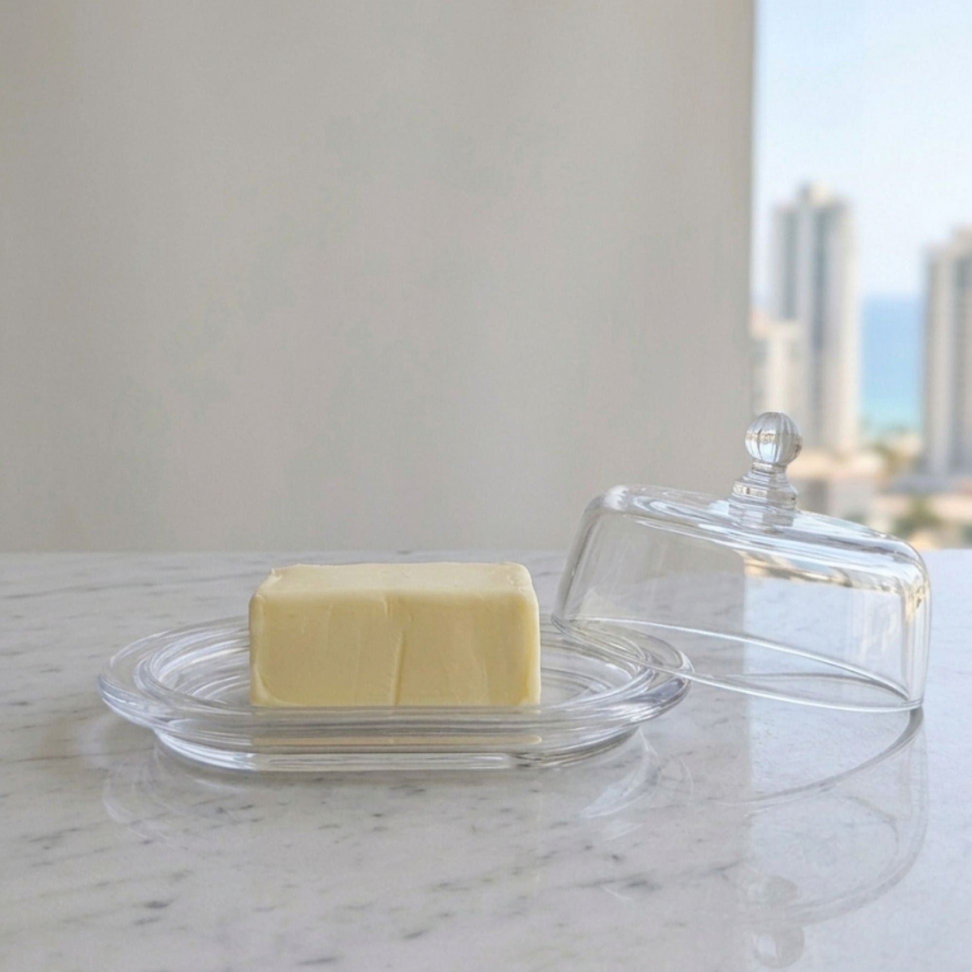 Mantequillera de Vidrio con Tapa 19 cm Decoexpress-Accesorios de Cocina