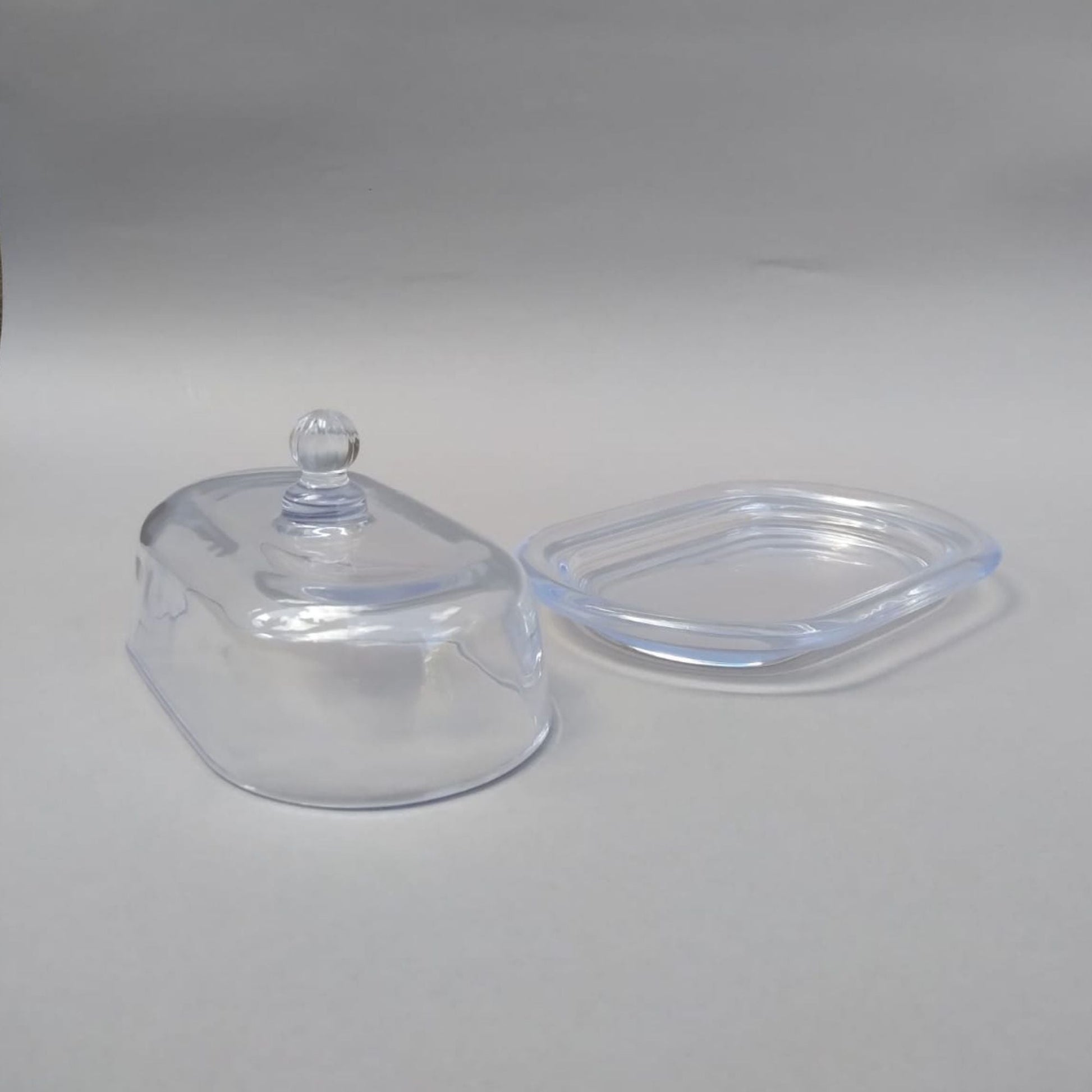 Mantequillera de Vidrio con Tapa 19 cm Decoexpress-Accesorios de Cocina