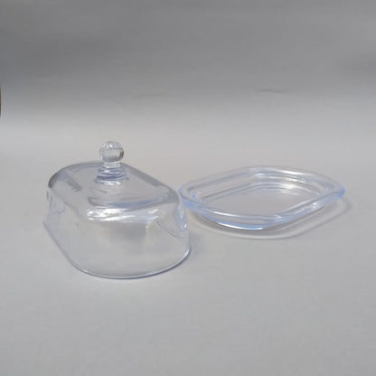 Mantequillera de Vidrio con Tapa 19 cm Decoexpress-Accesorios de Cocina