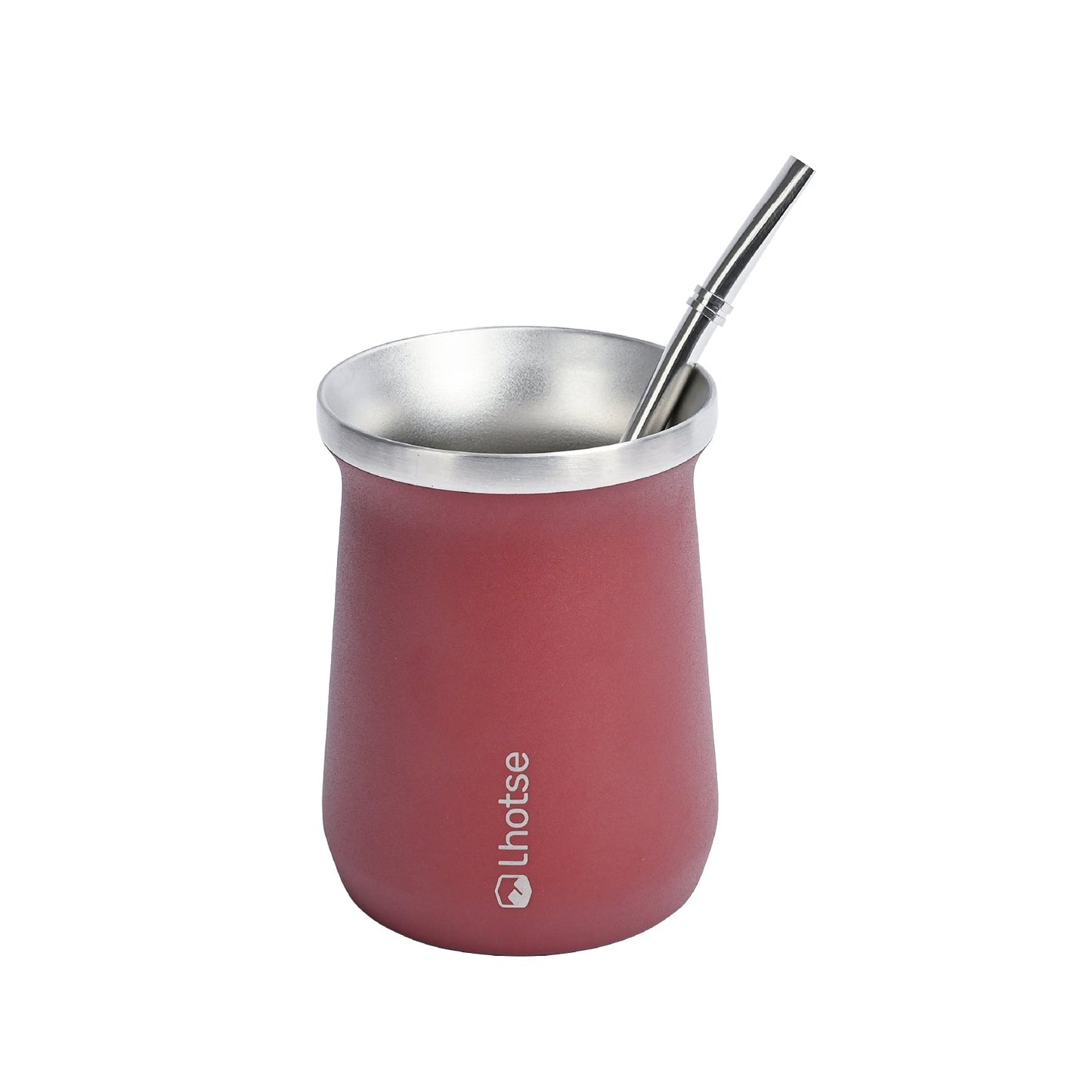 Mate Acero Inoxidable Con Bombilla Lhotse4#Rojo