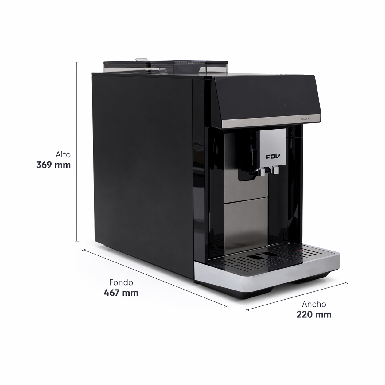 medidas Cafetera Superautomática Libérica FDV
