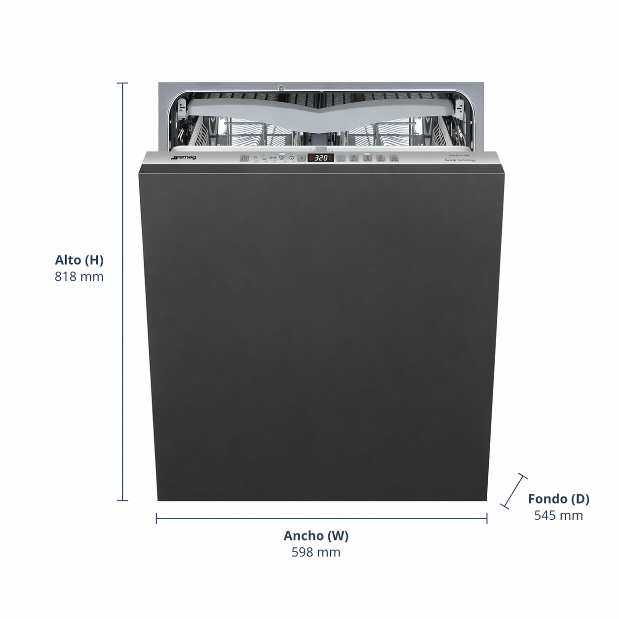 Lavavajillas 13 Cubiertos Integrado 60cm STL5352C Smeg