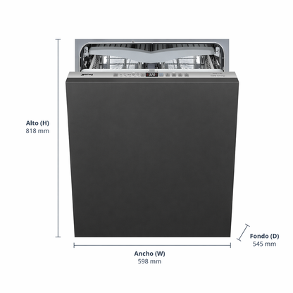 Lavavajillas 13 Cubiertos Integrado 60cm STL5352C Smeg