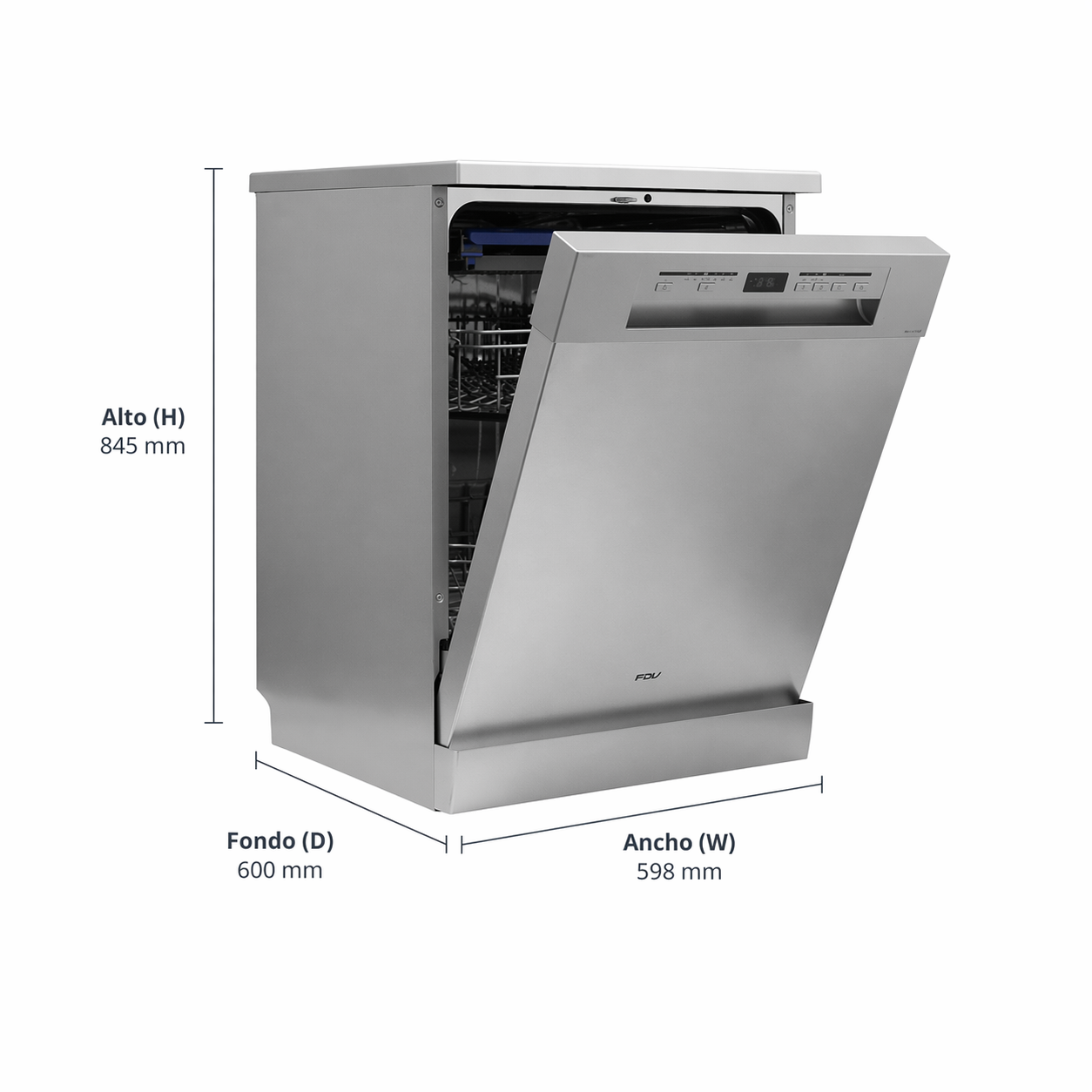 medidas lavavajillas 60    acero