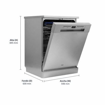 medidas lavavajillas 60    acero