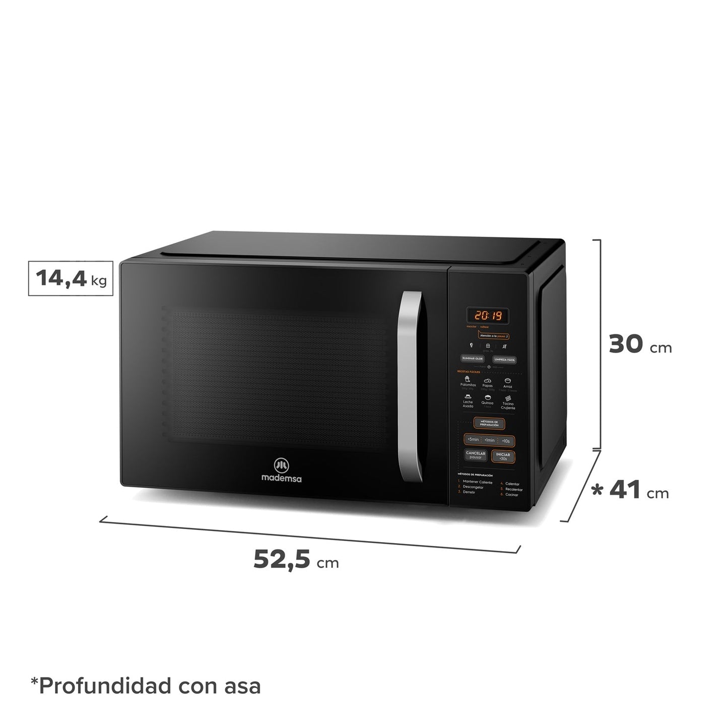 Microondas 31 Litros Digital MM31FB Mademsa3#Negro
