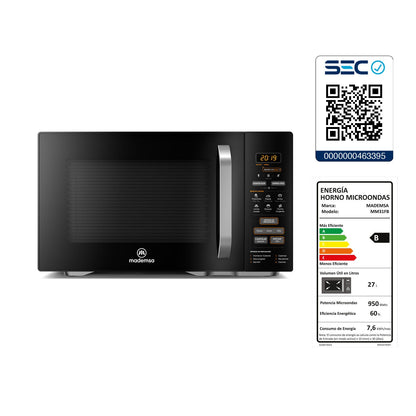 Microondas 31 Litros Digital MM31FB Mademsa5#Negro