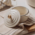 Mini Cocotte Hierro Fundido 10 cm Ivory  Cuina2#Blanco