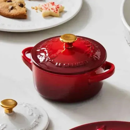 Mini Cocotte Redonda Holly 10 Cm Cereza Le Creuset4#Sin color