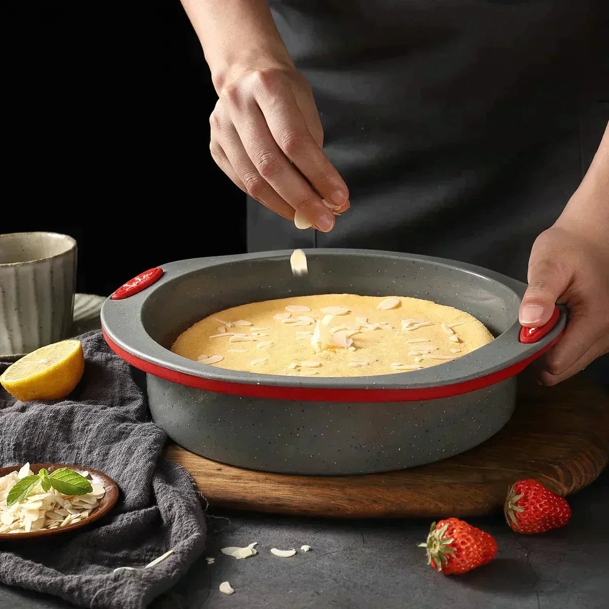 Molde De Cocina Redondo Silicona Platino Jata1#Gris