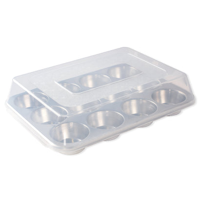 Molde Naturals 12 Cavity Muffin Pan with High-Domed Lid Nordic Ware
