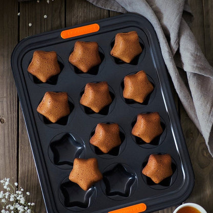 Molde 12 Cupcakes Estrella Le Creuset3#Negro