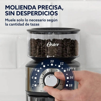 Molinillo Café Automático De Muelas 18 Configuraciones Oster-Molinillos de Café