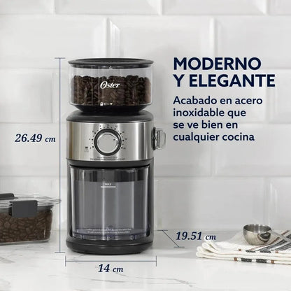 Molinillo Café Automático De Muelas 18 Configuraciones Oster-Molinillos de Café