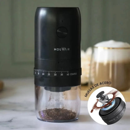 Molinillo de Café Eléctrico Ajustable Versión Pro Mouvair2#Negro