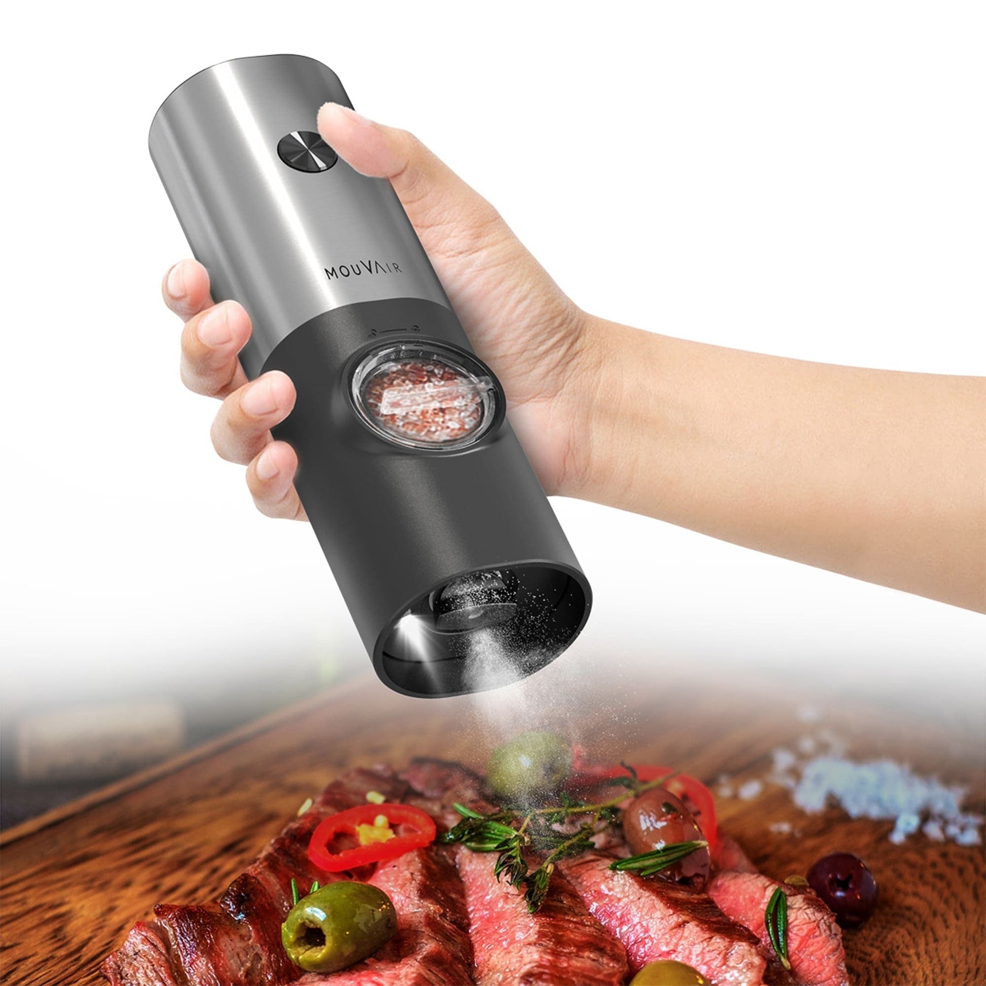 Molinillo de Sal y Pimienta Eléctrico4#Negro