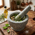 Mortero y Pistilo Granito 300 ml - 13x8 cm Decoexpress-Morteros