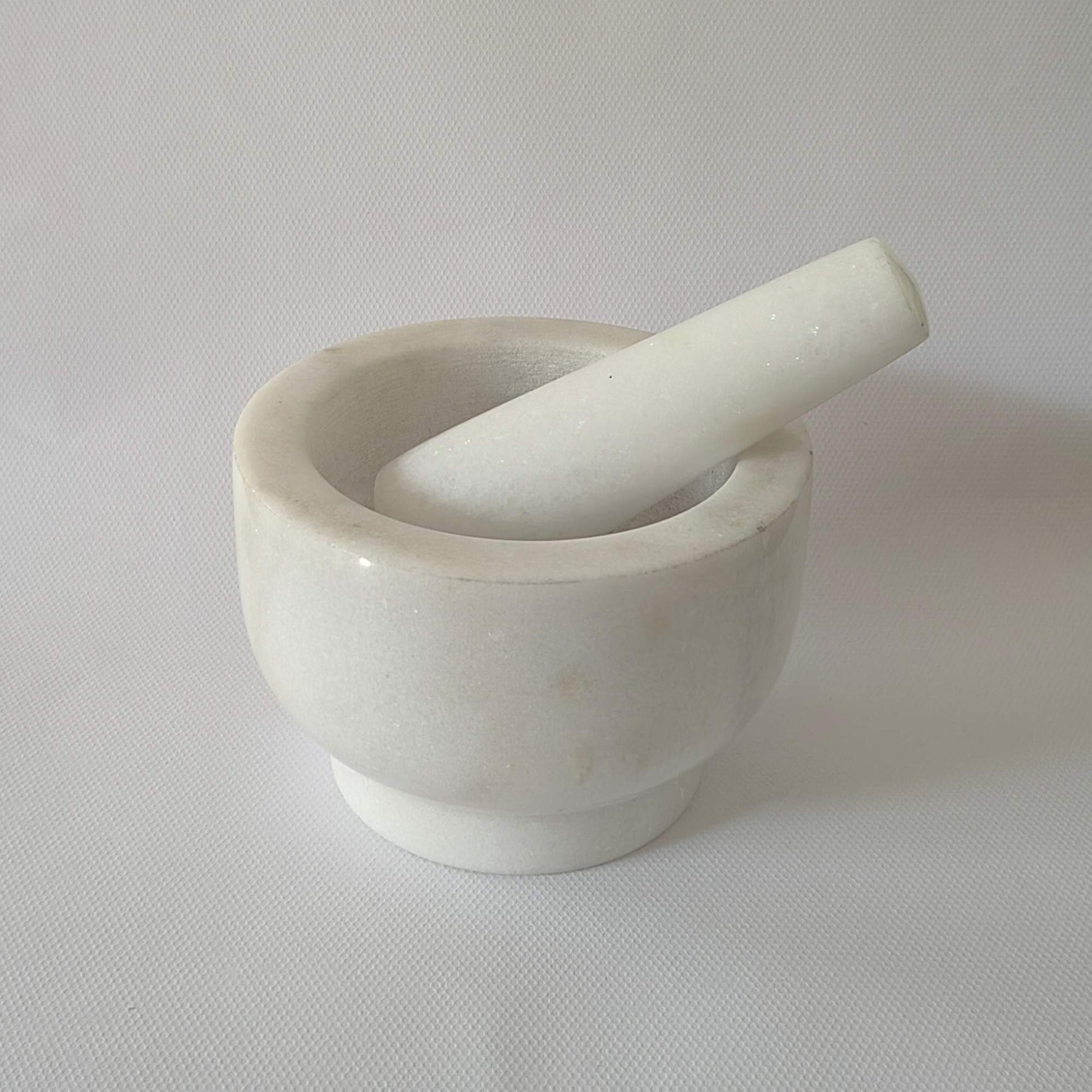 Mortero y Pistilo Mármol 300 mL - 13x8 cm Decoexpress-Morteros