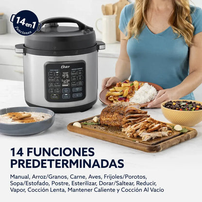 Multiolla Turbo 5.7 Lt DiamondForce 14 Funciones CKSTPCECT57DF Oster-Ollas Eléctricas a Presión