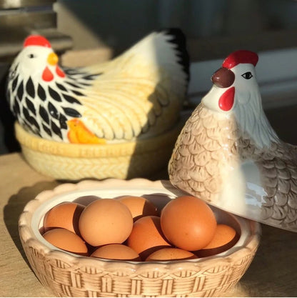 Nido Huevos Gallina Rise & Shine Cerámica Mason Cash1#Blanco