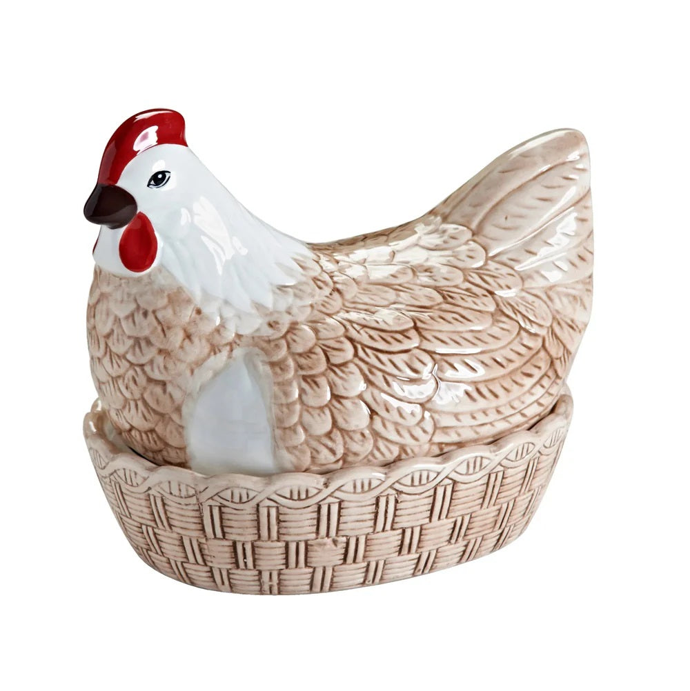 Nido Huevos Gallina Rise & Shine Cerámica Mason Cash2#Blanco