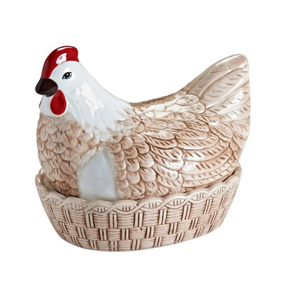 Nido Huevos Gallina Rise & Shine Cerámica Mason Cash2#Blanco