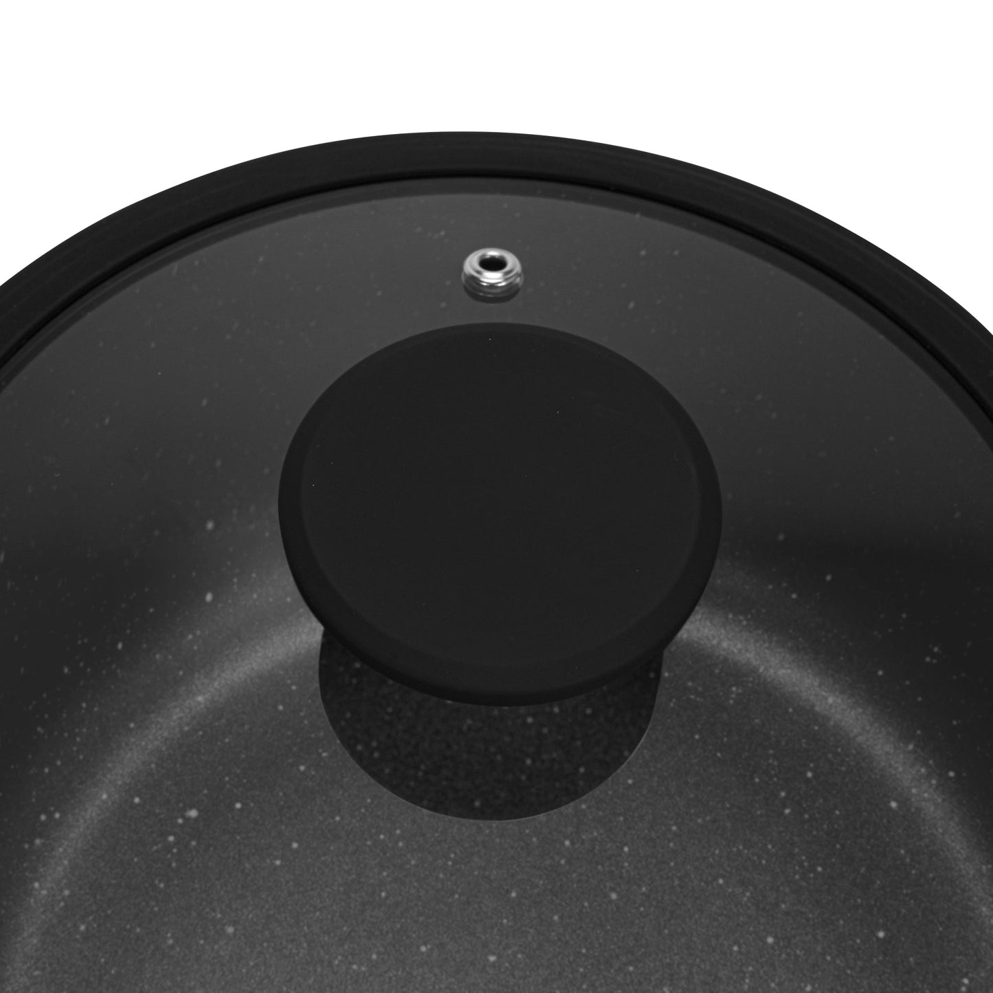 Olla Adelina Con Tapa De Cristal 2.8 Lts Fissman10#Negro