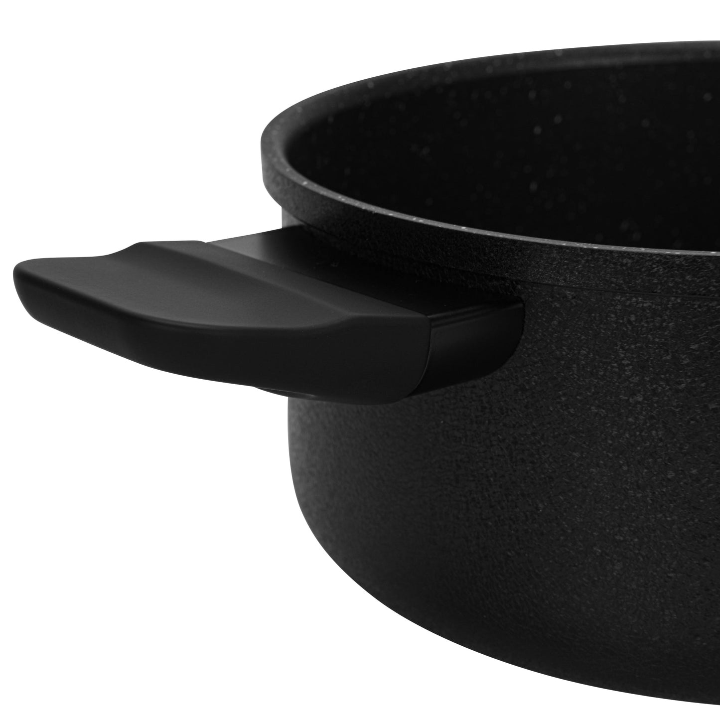 Olla Adelina Con Tapa De Cristal 2.8 Lts Fissman6#Negro