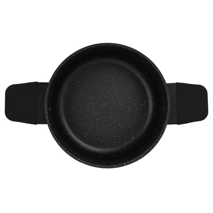 Olla Adelina Con Tapa De Cristal 2.8 Lts Fissman8#Negro